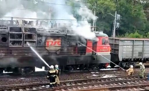 К месту происшествия с ж/д станции Тимашевск был направлен пожарный поезд