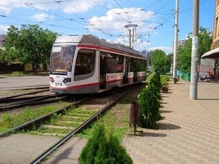 В Краснодаре ограничили движение трамваев по улице Московской