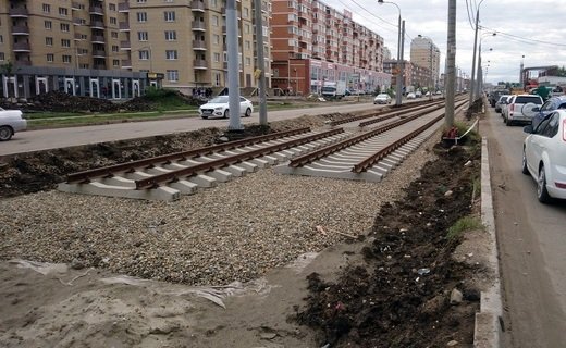 Согласно проекту будут построены 35,6 км трамвайных путей в западной части Краснодара