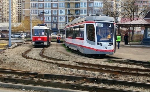 В Краснодаре из-за реконструкции трамвайного узла в районе улиц Московской и Красных Зорь изменятся трамвайные маршруты