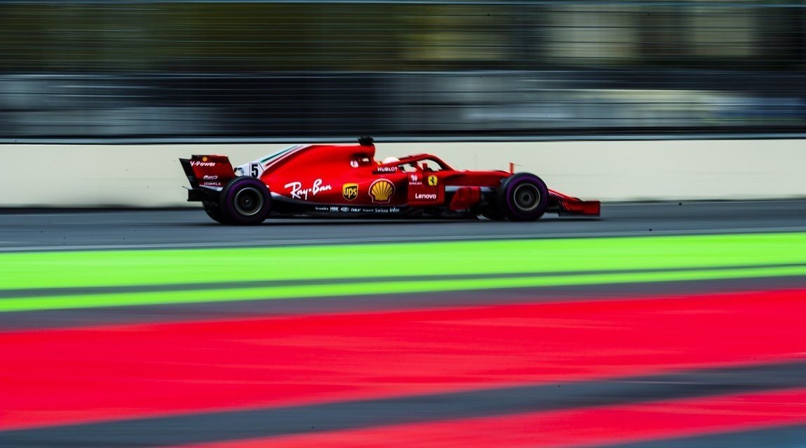 Победитель квалификации Себастьян Феттель (Ferrari)