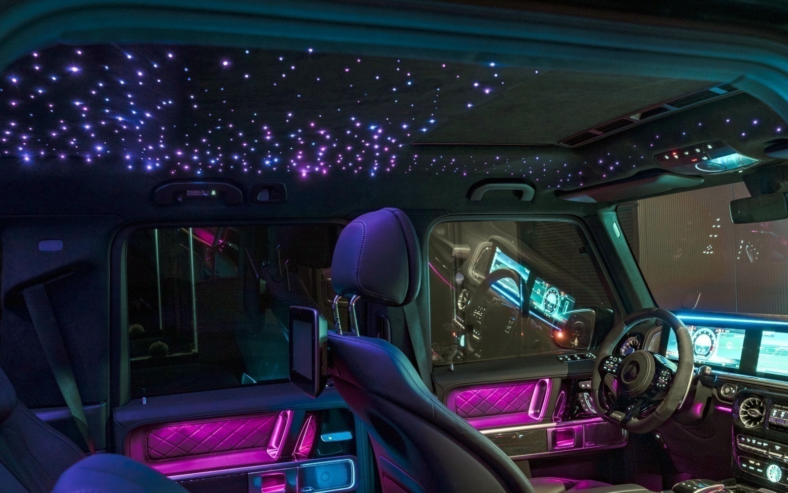 Mercedes g 63 AMG подсветка салона