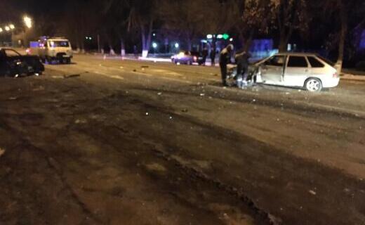 Авария случилась сегодня ночью в городе Курганинск