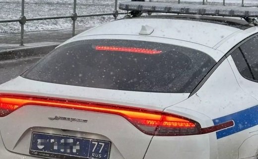 В Москве полицейские наклеили эмблему «Жигули» на служебную Kia Stinger