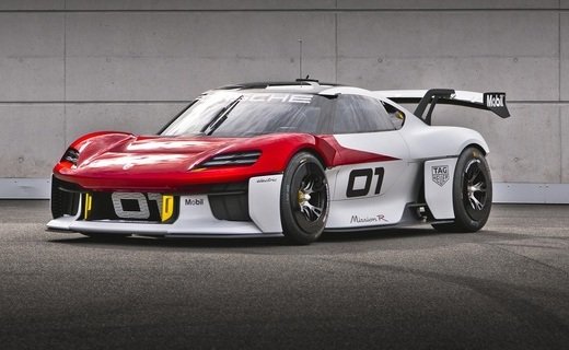 Концепт Porsche Mission R, который, по словам создателей, "позволяет заглянуть в автомобильное будущее"