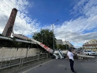 Обрушилась трубы на улице Восточно-Кругликовская в Краснодаре