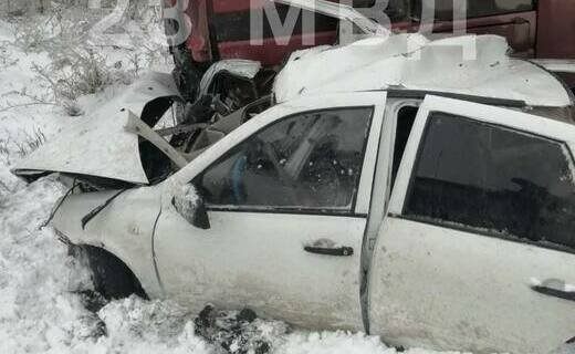 Смертельное ДТП произошло 23 ноября на заснеженной трассе в Павловском районе Краснодарского края