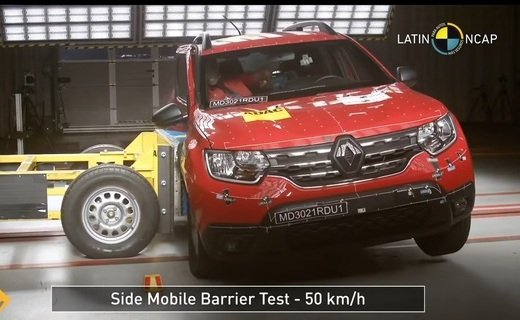 По итогам краш-тестов Renault Duster для рынка Латинской Америки из пяти возможных звёзд не взял ни одной
