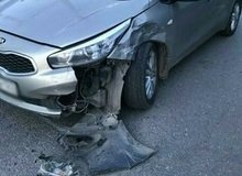 В воскресенье, 18 июня, около 13:00, в ст. Елизаветинской города Краснодара столкнулись Киа Сид, Тойота Айго и «восьмерка»