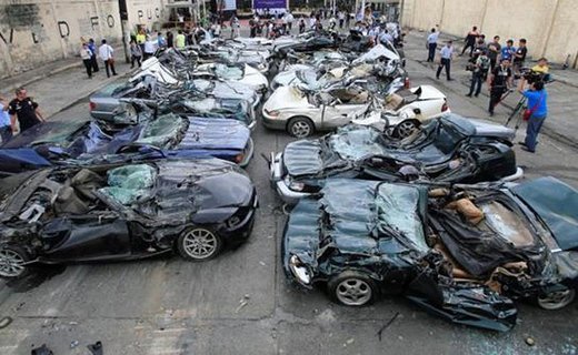 Общая суммарная стоимость уничтоженных автомобилей — 1,2 миллиона долларов