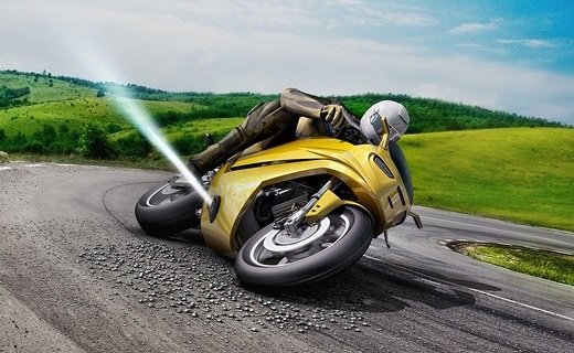 Компания Bosch представила оригинальную систему спасения мотоциклов от проскальзывания и последующего падения