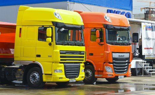 В кубанской столице автокараван принимали на территории официального дилера грузовой техники DAF - компании «АВТ Транс».