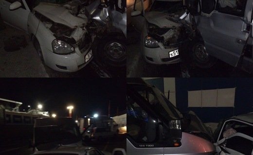 Авария произошла сегодня ночью в новороссийском микрорайоне Шесхарис