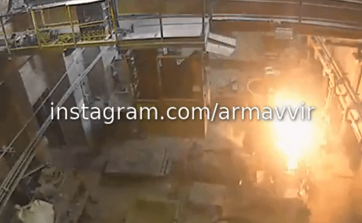 В социальных сетях начали распространять видеозапись взрыва, который якобы произошёл в одном из цехов армавирского завода